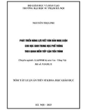 Tóm tắt Luận án Tiến sĩ Khoa học giáo dục: Phát triển năng lực viết văn bản nghị luận cho học sinh trung học phổ thông theo quan điểm tiếp cận tiến trình