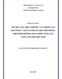 Luận án Tiến sĩ Khoa học giáo dục: Các định luật bảo toàn Vật lí 10 THPT theo định hướng phát triển năng lực sáng tạo cho học sinh