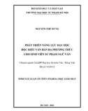 Tóm tắt Luận án Tiến sĩ Khoa học giáo dục: Phát triển năng lực dạy học đọc hiểu văn bản đa phương thức cho sinh viên sư phạm Ngữ văn