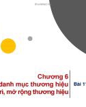 Bài giảng Quản trị thương hiệu: Chương 6 - Quản trị danh mục thương hiệu. Khai thác, duy trì, mở rộng thương hiệu