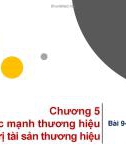 Bài giảng Quản trị thương hiệu: Chương 5 - Theo dõi sức mạnh thương hiệu. Đo lường giá trị tài sản thương hiệu