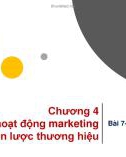 Bài giảng Quản trị thương hiệu: Chương 4 - Tích hợp các hoạt động marketing triển khai chiến lược thương hiệu