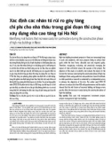 Xác định các nhân tố rủi ro gây tăng chi phí cho nhà thầu trong giai đoạn thi công xây dựng nhà cao tầng tại Hà Nội