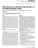 Phân chia cấu trúc nền tỉnh Hưng Yên phục vụ xây dựng đường giao thông