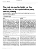 Thực hành tính toán liên kết kết cấu thép thành mỏng tạo hình nguội cho khung phẳng một tầng một nhịp