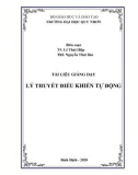 Tài liệu giảng dạy Lý thuyết điều khiển tự động - Trường Đại học Quy Nhơn