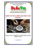 Dự án Dịch vụ sửa chữa xe máy tận nơi 24/7