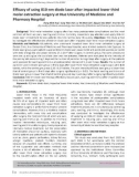 Efficacy of using 810-nm diode laser after impacted lower third molar extraction surgery at Hue University of Medicine and Pharmacy Hospital