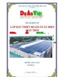 Lập Dự án đầu tư Lắp đặt thiết bị sản xuất điện mặt trời