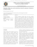 Preparation of MoS2 nano-corals by hydrothermal method for adsorption of tartrazine in the aqueous medium