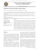 Investigation of CuMnOx spinel catalyst for toluene oxidation