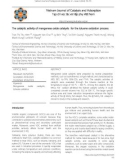 The catalytic activity of manganese oxide catalysts for the toluene oxidation process