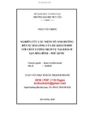 Luận văn Thạc sĩ Quản trị kinh doanh: Nghiên cứu các nhân tố ảnh hưởng đến sự hài lòng của du khách đối với chất lượng dịch vụ tại khách sạn Hòa Bình – Phú Quốc