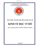 Đề cương chi tiết học phần Kinh tế vĩ mô (Hệ đào tạo Đại học – Ngành: Tài chính - Ngân hàng) - Trường Đại học Kinh tế Nghệ An