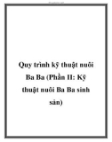 Quy trình kỹ thuật nuôi Ba Ba (Phần II: Kỹ thuật nuôi Ba Ba sinh sản)