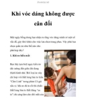 Khi vóc dáng không được cân đối