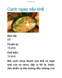 Canh ngao nấu khế