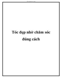 Tóc đẹp nhờ chăm sóc đúng cách