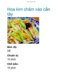 Hoa kim châm xào cần tây