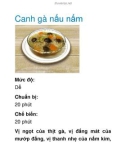 Canh gà nấu nấm