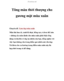 Tông màu thời thượng cho gương mặt mùa xuân