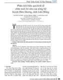 Phân tích hiệu quả kinh tế chăn nuôi bò sữa của nông hộ huyện Đơn Dương, tỉnh Lâm Đồng