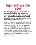 Ngăn tuổi già đến sớm