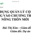 Dự án: Áp dụng quản lý cộng đồng vào chương trình nông thôn mới