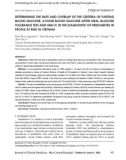 Determining the rate and overlap of the criteria of fasting blood glucose, 2 hour blood glucose after oral glucose tolerance test and HbA1c in the diagnostic of prediabetes in people at risk in Vietnam