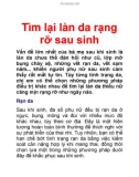 Tìm lại làn da rạng rỡ sau sinh Vấn đề lớn nhất của bà mẹ sau khi sinh là