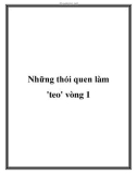 Những thói quen làm 'teo' vòng 1