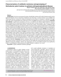 Characterization of antibiotic resistance and genotyping of Helicobacter pylori isolates in patients with gastroduodenal disease