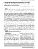 Correlation between neutrophil to lymphocyte and platelet to lymphocyte ratios and renal involvement in systemic lupus erythematosus in Central Vietnam