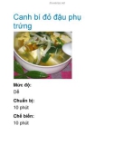 Canh bí đỏ đậu phụ trứng