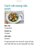 Canh cải xoong nấu sườn