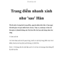 Trang điểm nhanh xinh như 'sao' Hàn