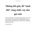 Những đôi giày để “sánh đôi” cùng chiếc váy đen gợi cảm