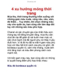 4 xu hướng móng thời trang