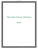 Tips thức khuya không bị mụn