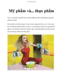 Mỹ phẩm và... thực phẩm