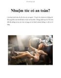 Nhuộm tóc có an toàn