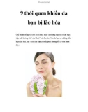 9 thói quen khiến da bạn bị lão hóa