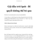 Gội đầu trời lạnh - Bí quyết không thể bỏ qua