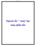 Nguyên tắc vàng lựa chọn phấn nền