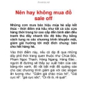 Nên hay không mua đồ sale off