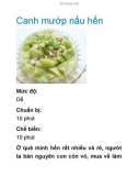 Canh mướp nấu hến