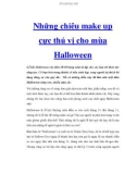 Những chiêu make up cực thú vị cho mùa Halloween