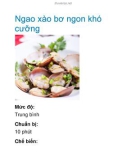 Ngao xào bơ ngon khó cưỡng