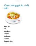 Canh trứng gà ác - hải sản