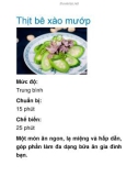 Thịt bê xào mướp